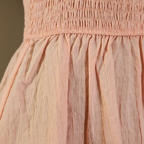 BIBI Peach Shirred Tank Top with Flared Waist, Size Small - Picture 6 of 10